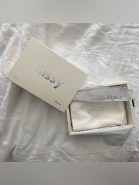 Blissy Silk Pillowcase - White - Standard